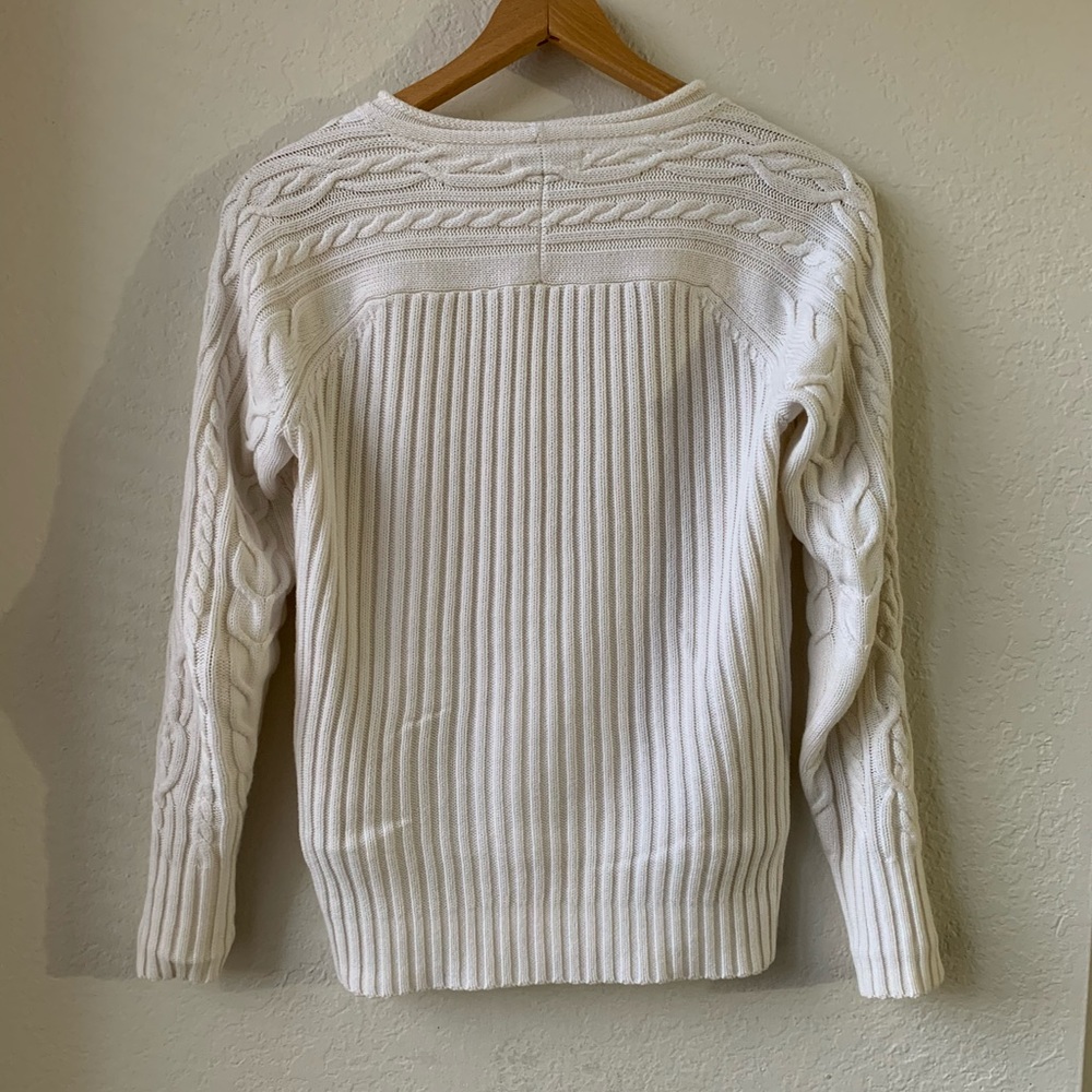 Vintage Nautica Off White Cable Knit Sweater - Picture 4 of 5